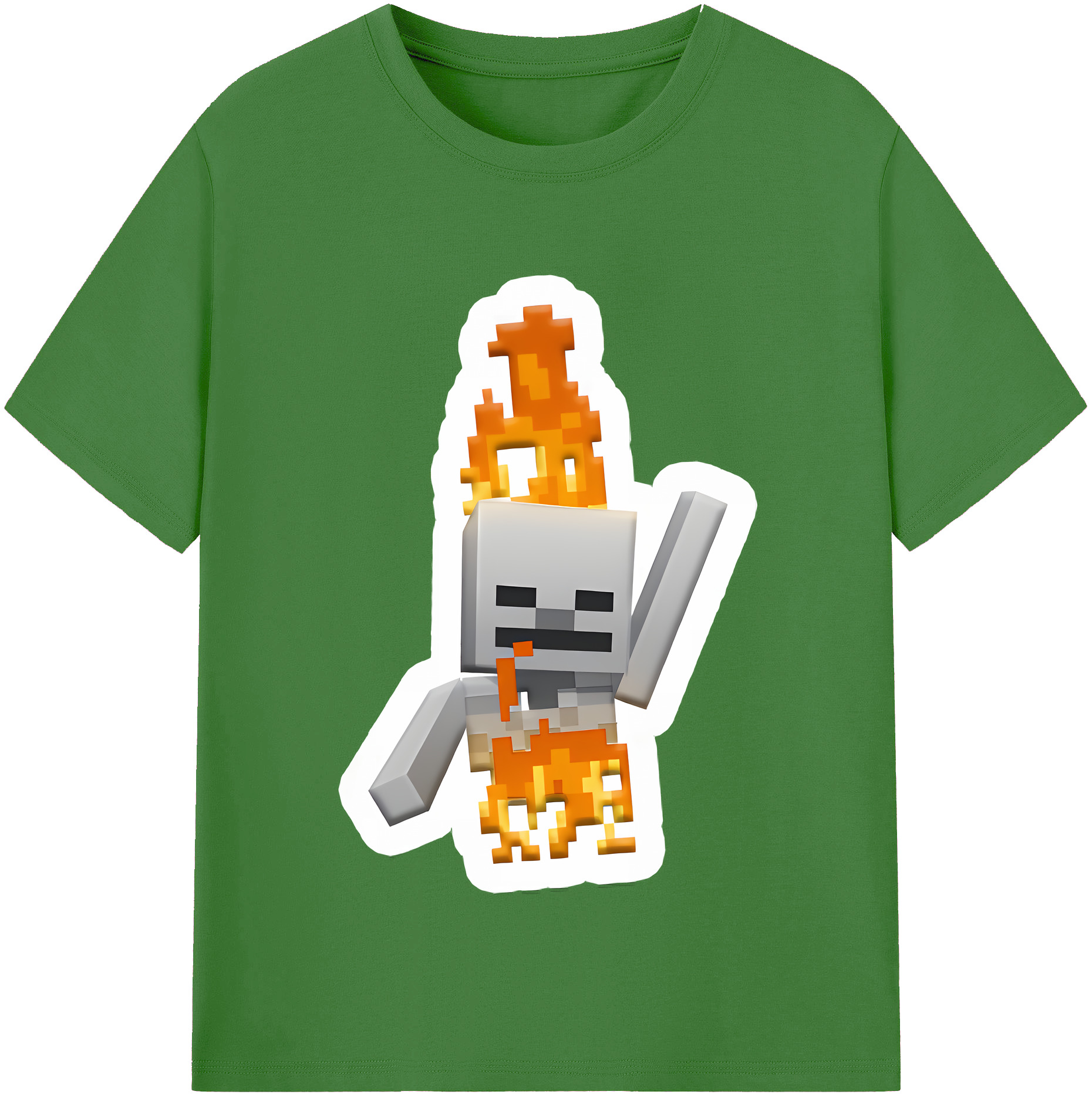 （画像用） マインクラフト ブロックの世界 Minecraft MC Block world レディースカジュアルプリントTシャツ（綿100％）